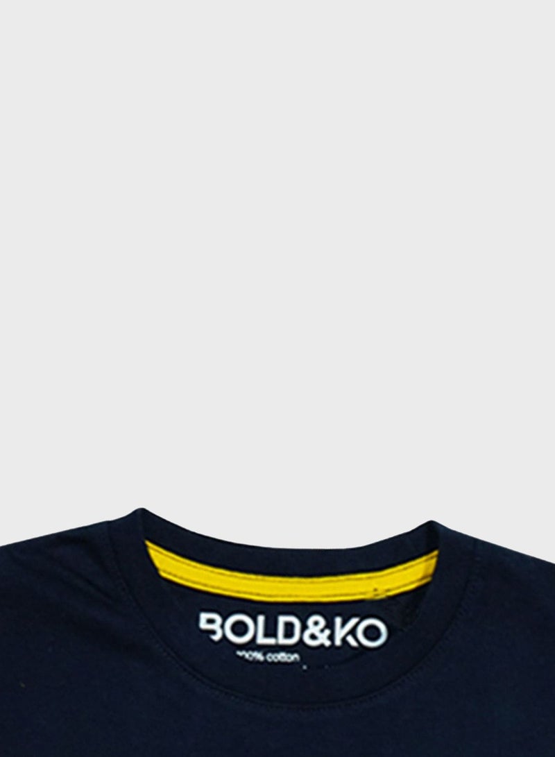 BOLD&KO Kids Logo Print T-Shirt - Image 4