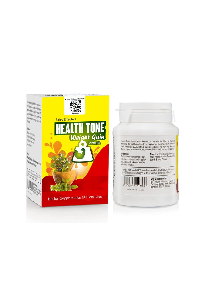 Health Tone Extra Effective Weight Gain Capsules - 90 Capsules - Image 2