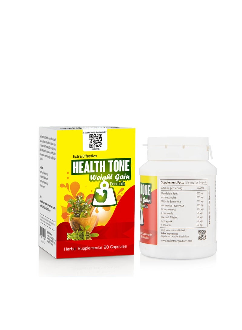Health Tone Extra Effective Weight Gain Capsules - 90 Capsules - Image 3