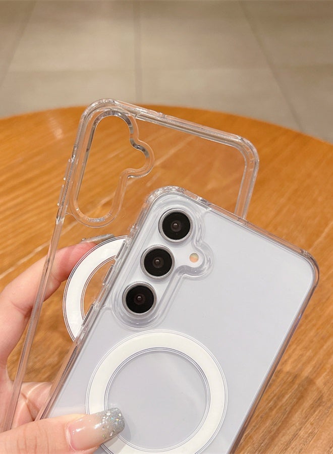 جراب مغناطيسي شفاف لهاتف Samsung Galaxy A17، [متوافق مع Magsafe] جراب صلب مقاوم للصدمات ومقاوم للاصفرار لهاتف Samsung Galaxy A17 5G مقاس 6.7 بوصة - Image 3