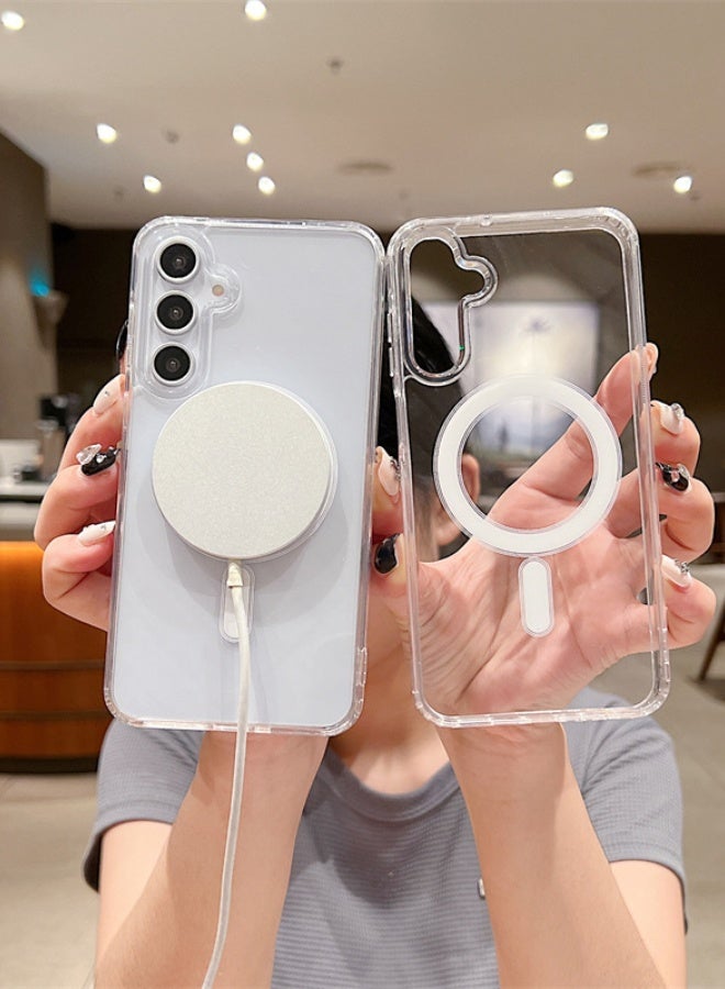 جراب مغناطيسي شفاف لهاتف Samsung Galaxy A17، [متوافق مع Magsafe] جراب صلب مقاوم للصدمات ومقاوم للاصفرار لهاتف Samsung Galaxy A17 5G مقاس 6.7 بوصة - Image 2