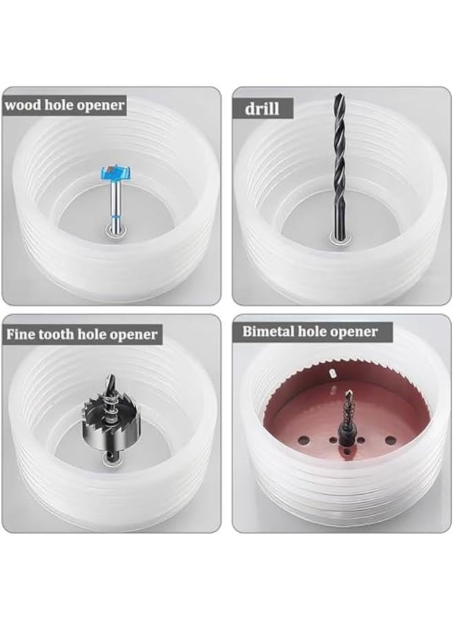 Hole Saw Dust Bowl, Drill Dust Collector for Recessed Lighting with Handle, Hole Saw Dust Catch Works with Hole Saws 6 Inches in Diameter for Bi-Metal Wood Metal Drywall Hole Saw Cutter - Image 5