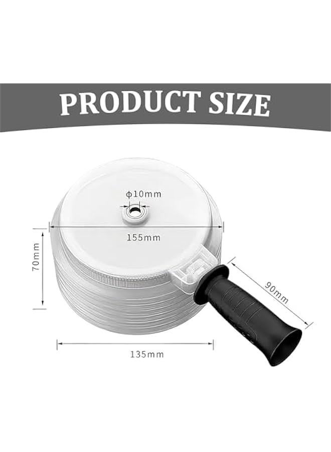 Hole Saw Dust Bowl, Drill Dust Collector for Recessed Lighting with Handle, Hole Saw Dust Catch Works with Hole Saws 6 Inches in Diameter for Bi-Metal Wood Metal Drywall Hole Saw Cutter - Image 2