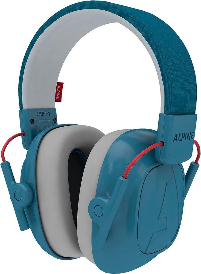 ألبين سماعات أذن Alpine Muffy Kids - حماية سمعية - معتمدة من CE وANSI - قابلة للتعديل للأعمار من 3 إلى 16 عامًا - سماعات رأس عازلة للضوضاء - خفض الصوت بمقدار 22 ديسيبل - مثالية للحماية ومساعدة التركيز - أزرق - Image 1
