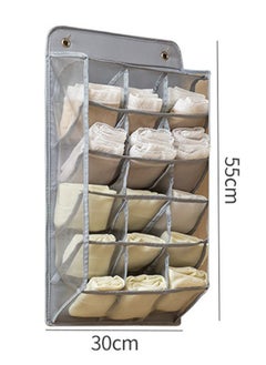 HOOPZOZA Wall Hanging Closet Organizer Storage with Mesh Pockets 15 Pockets for Underwear Underpants Socks  - Image 4