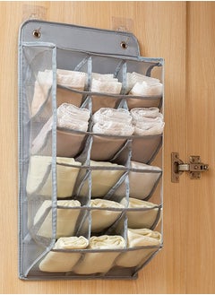 HOOPZOZA Wall Hanging Closet Organizer Storage with Mesh Pockets 15 Pockets for Underwear Underpants Socks  - Image 1