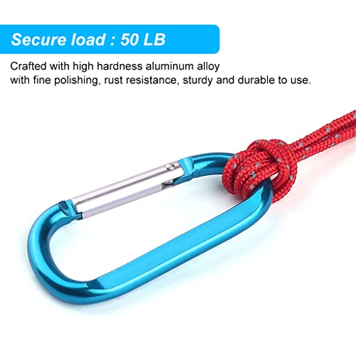 PROBEROS® 5pcs Carabiner,3.1" Aluminum D-Ring Keychain Chain Lock. Carabiner,Clip Hook Keychain Accessories Hiking Travel Kits forOutdoor Camping Hiking Fishing Home RV - Image 4