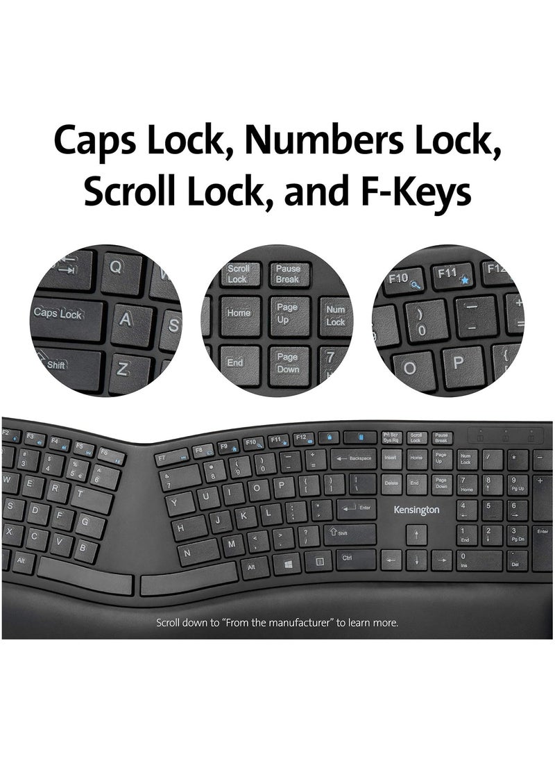 Kensington - Pro Fit Ergonomic Wireless Bluetooth Keyboard Spill proof keys - Image 1