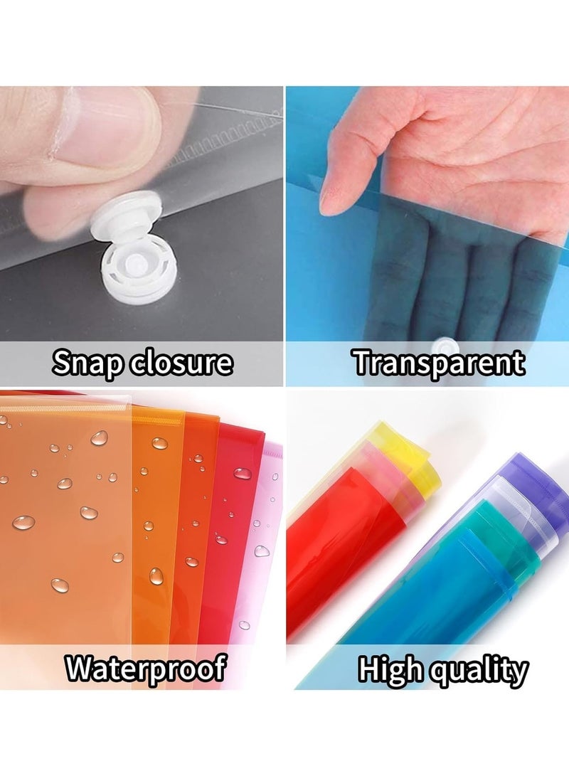 CLIPP 1-Piece Clear Document Bag With Button Closure Pink - Image 2