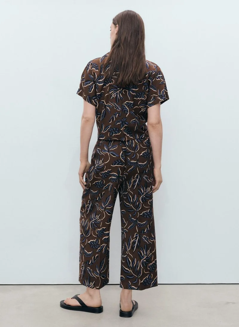 MANGO Casual Printed Culotte Pant