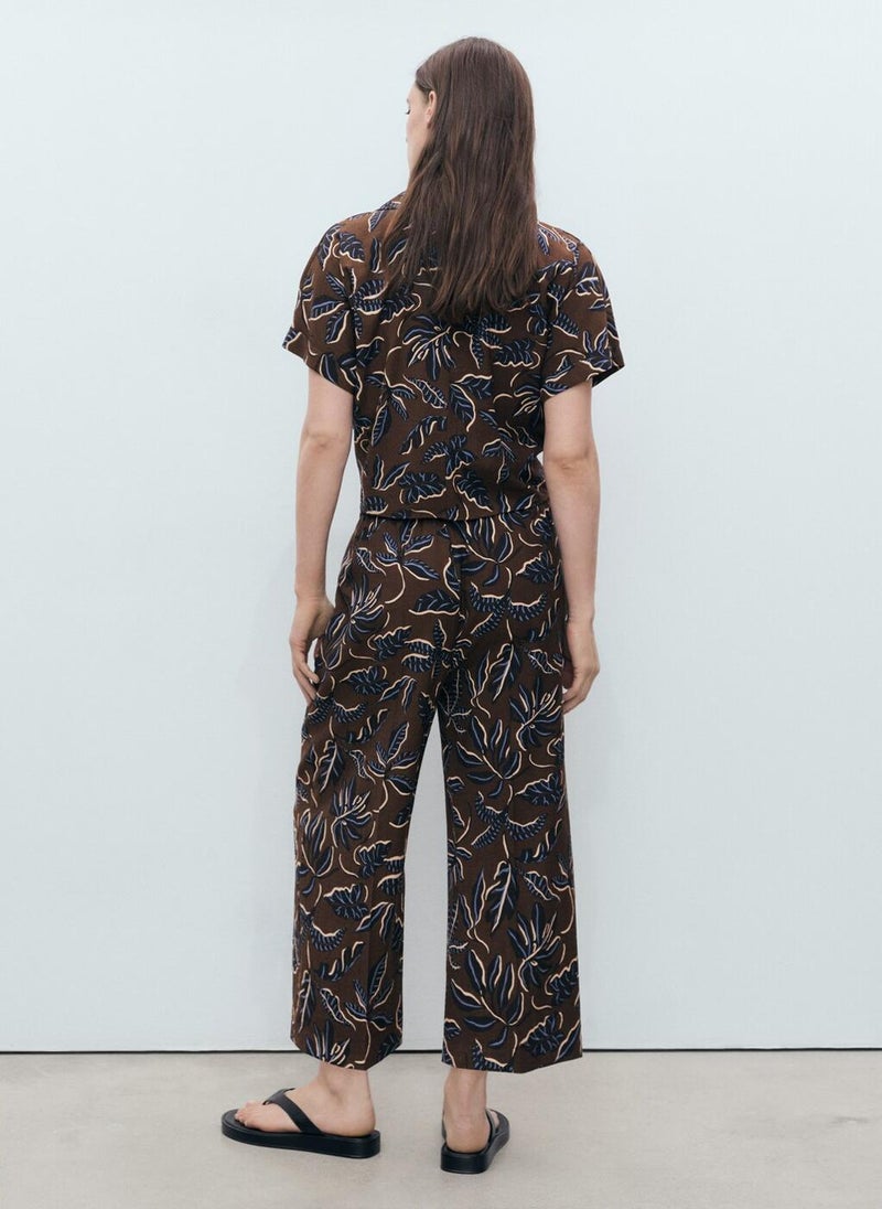MANGO Casual Printed Culotte Pant  - Image 2