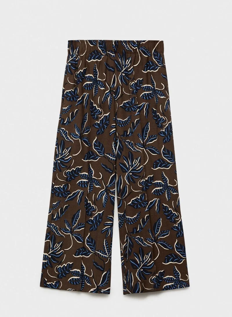 MANGO Casual Printed Culotte Pant