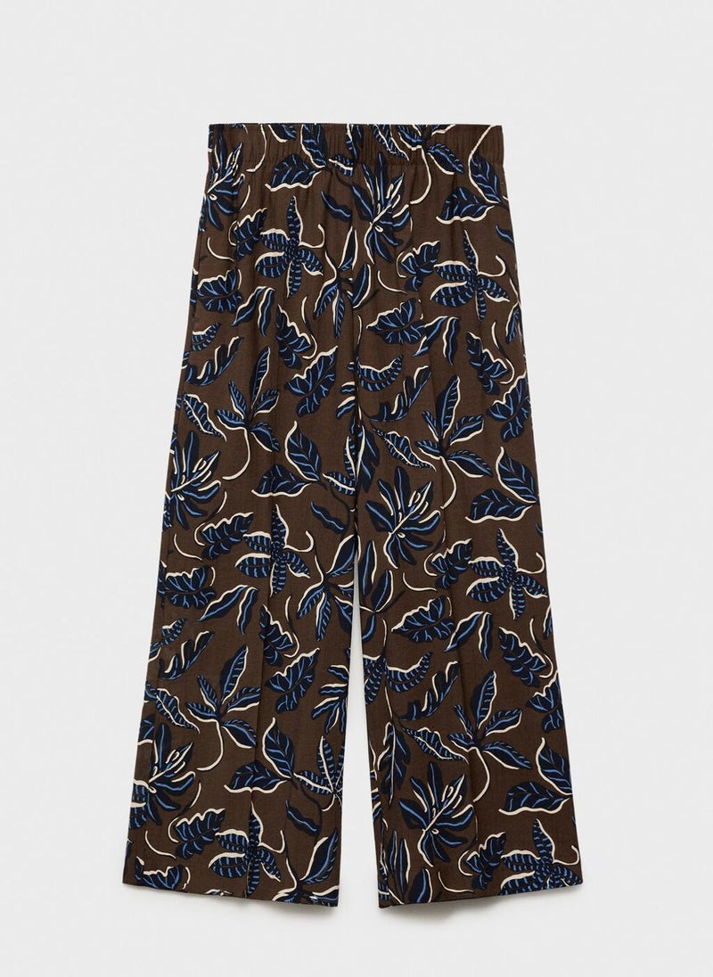 MANGO Casual Printed Culotte Pant  - Image 5