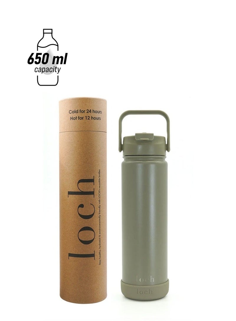 LOCH 650 ml Sage Green Monochrome Bottle - Image 1