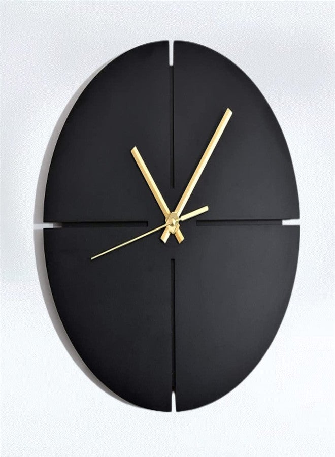 Kraftidy Analog Wooden Wall Clock Silent Non-Ticking for Home and Office Living Room Hall Bedroom Stylish Clock (Minimal, Wood) (Black) (Silent Movement) (Silent Sweep), 30.48 x 30.48 Cm - Image 1