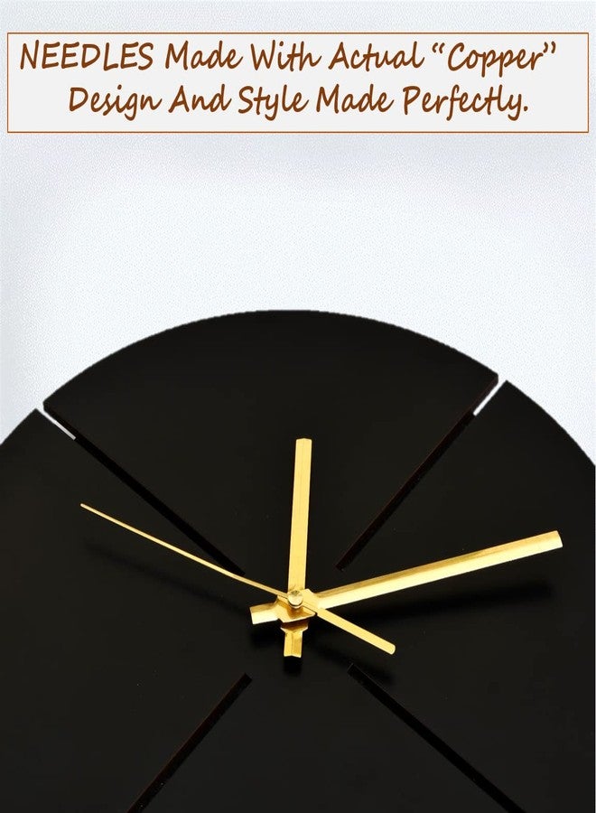 Kraftidy Analog Wooden Wall Clock Silent Non-Ticking for Home and Office Living Room Hall Bedroom Stylish Clock (Minimal, Wood) (Black) (Silent Movement) (Silent Sweep), 30.48 x 30.48 Cm - Image 2