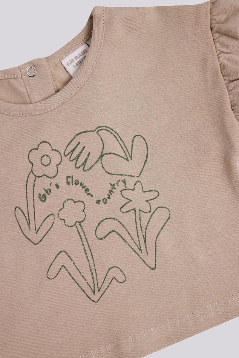 Layette Bg Store Baby Girl Brown T-shirt  - Image 3