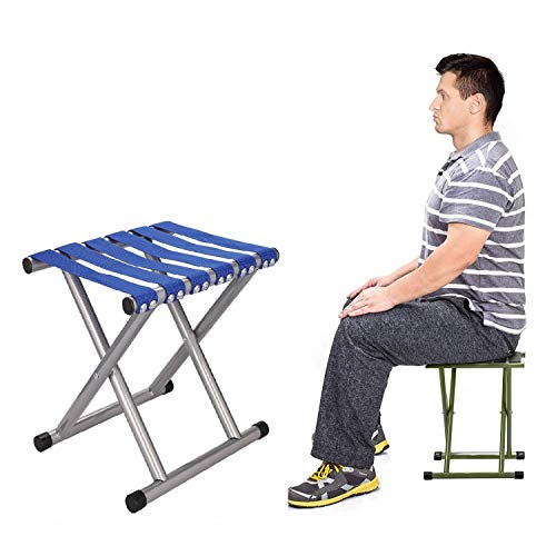 LUVINA Portable Folding Stool, Super Strong Heavy Duty Outdoor Folding Chair Hold up to 650 lbs, Unfold Size 13.9(L) x14.3(W) x17.8(H) Inch Pack of One (Large) - Image 1