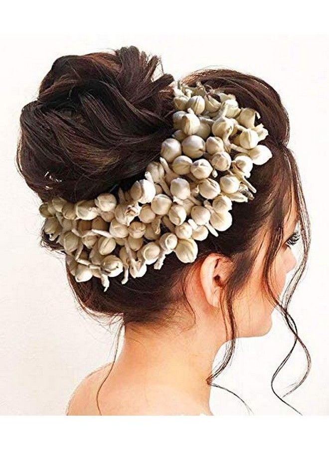 Hair Flare - Gajra Hair Accessories For Women 1884 Juda Bun White Colour Pack Of 1 - Image 1