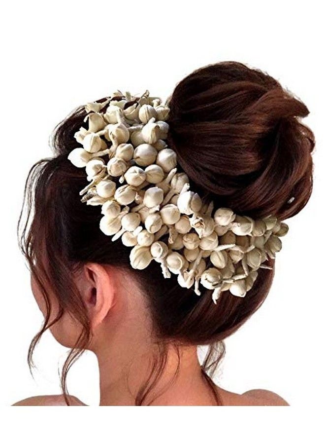 Hair Flare - Gajra Hair Accessories For Women 1884 Juda Bun White Colour Pack Of 1 - Image 1