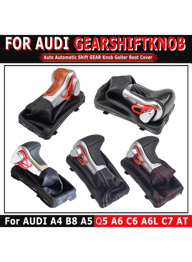 Wood Chrome Shift Knob For Audi A6 A7 A4 Q5 Model 20092014 - Image 1