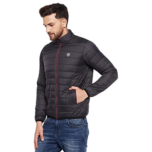 Duke Men Nylon Standard Length Full Sleeve Jacket_WSDZ834_Black_L - Image 3