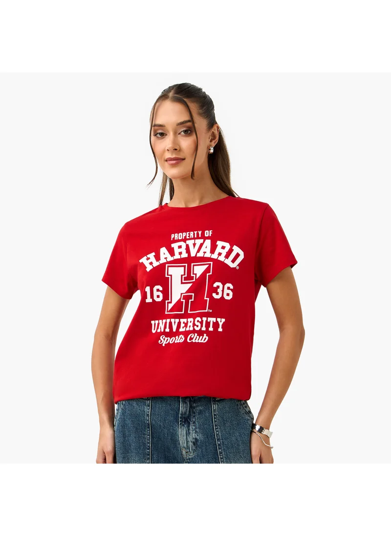 اس بي كاركترز Varsity Print Crew Neck T-shirt