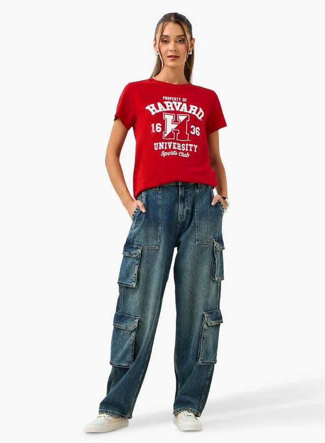 SP Characters Varsity Print Crew Neck T-shirt