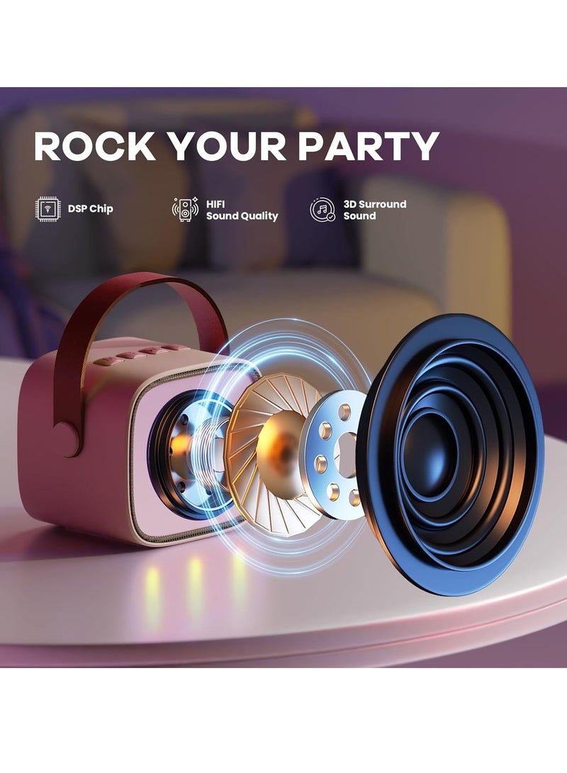ELTRAZONE Mini Karaoke Machine for Kids  Adults – Portable Bluetooth Speaker with Dual Wireless Microphones, Ideal Birthday Gift for Ages 4+ – Multicolor - Image 2