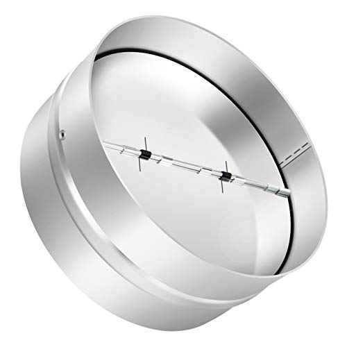 Kikerike 8 Inch Draft Blocker Backdraft Damper Duct Draft Stopper One-Way Airflow Ducting Insert Backflow Preventer Inline Fan Vent Deflector - Image 1