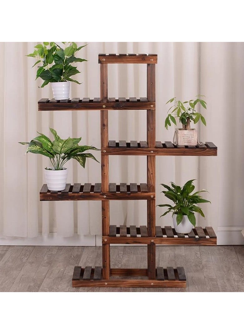 LINGWEI - Wooden Plant Stand Indoor & Outdoor Flower Stand Home Decor Gardening Wood Rack Flowers Plants Pot Rack Display Stand - Image 1