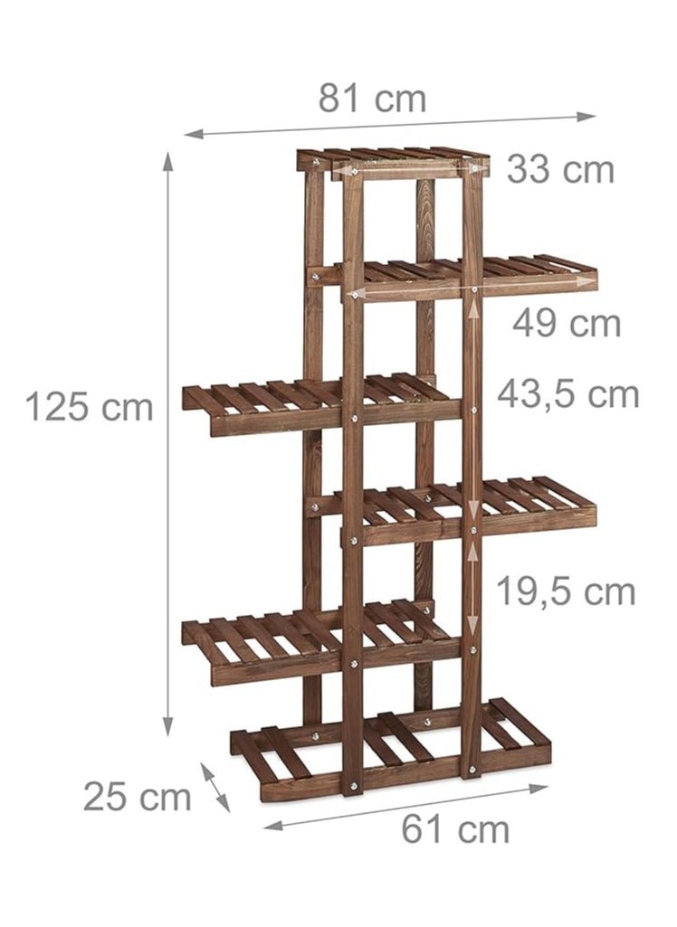 LINGWEI - Wooden Plant Stand Indoor & Outdoor Flower Stand Home Decor Gardening Wood Rack Flowers Plants Pot Rack Display Stand - Image 1
