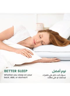 Rest Gusset Plush Pillow Standard Size 50X70Cm/20”X28” Bed Pillow For Sleeping, Gusset Plushed Pillow For Back, Stomach Or Side Sleepers, Hotel Pillow With Down Alternative Filling  - Image 3