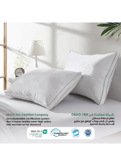 Rest Gusset Plush Pillow Standard Size 50X70Cm/20”X28” Bed Pillow For Sleeping, Gusset Plushed Pillow For Back, Stomach Or Side Sleepers, Hotel Pillow With Down Alternative Filling  - Image 5