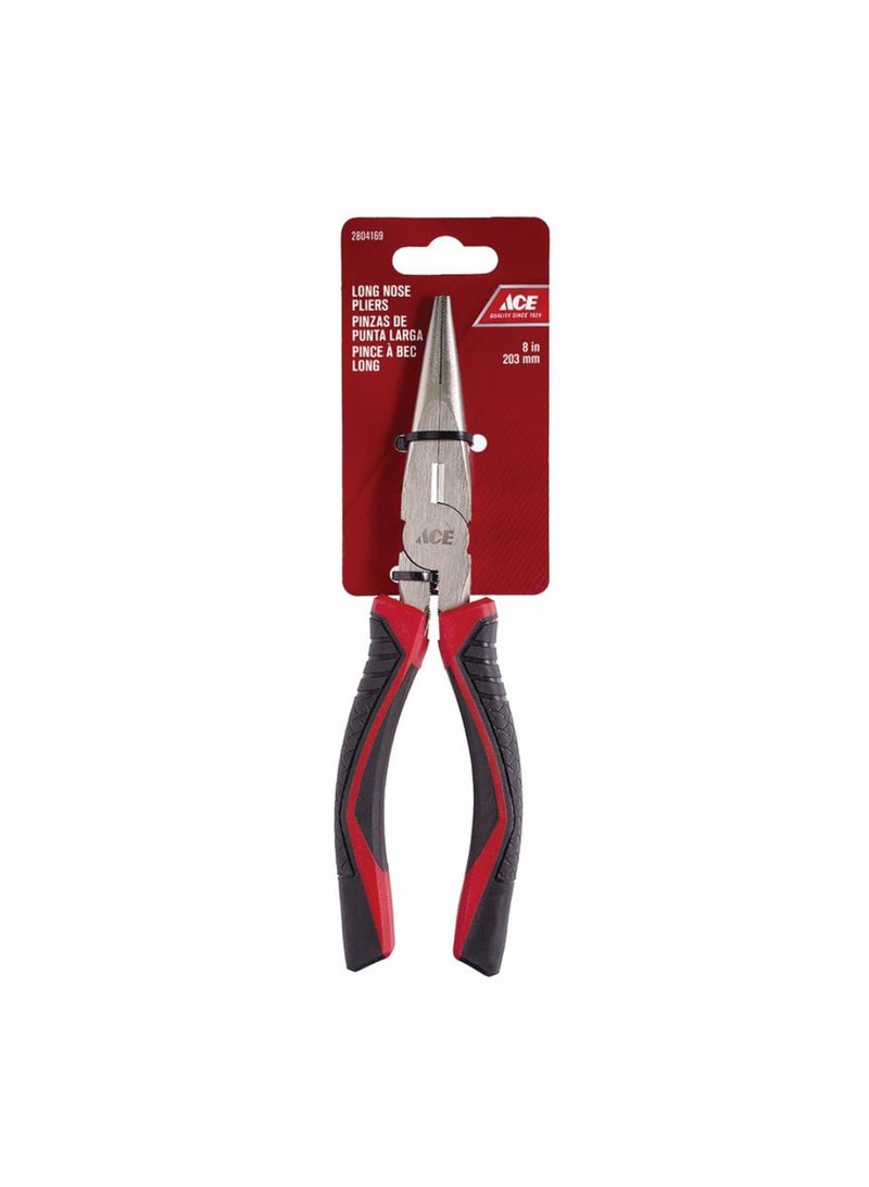 ACE Steel Long Nose Pliers WTpr Grip 20cm