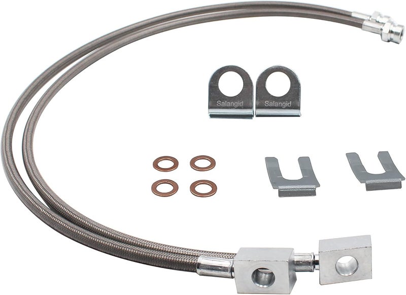 TycoonWon 2Pcs 89702 Front Stainless Brake Lines 26inch Compatible with 87-06 Jeep TJ/YJ/XJ With 4"-6" Suspension Lift Kits - Image 4