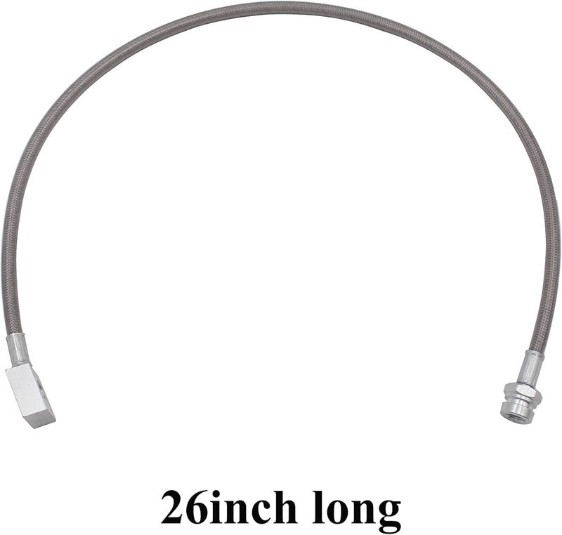TycoonWon 2Pcs 89702 Front Stainless Brake Lines 26inch Compatible with 87-06 Jeep TJ/YJ/XJ With 4"-6" Suspension Lift Kits - Image 3