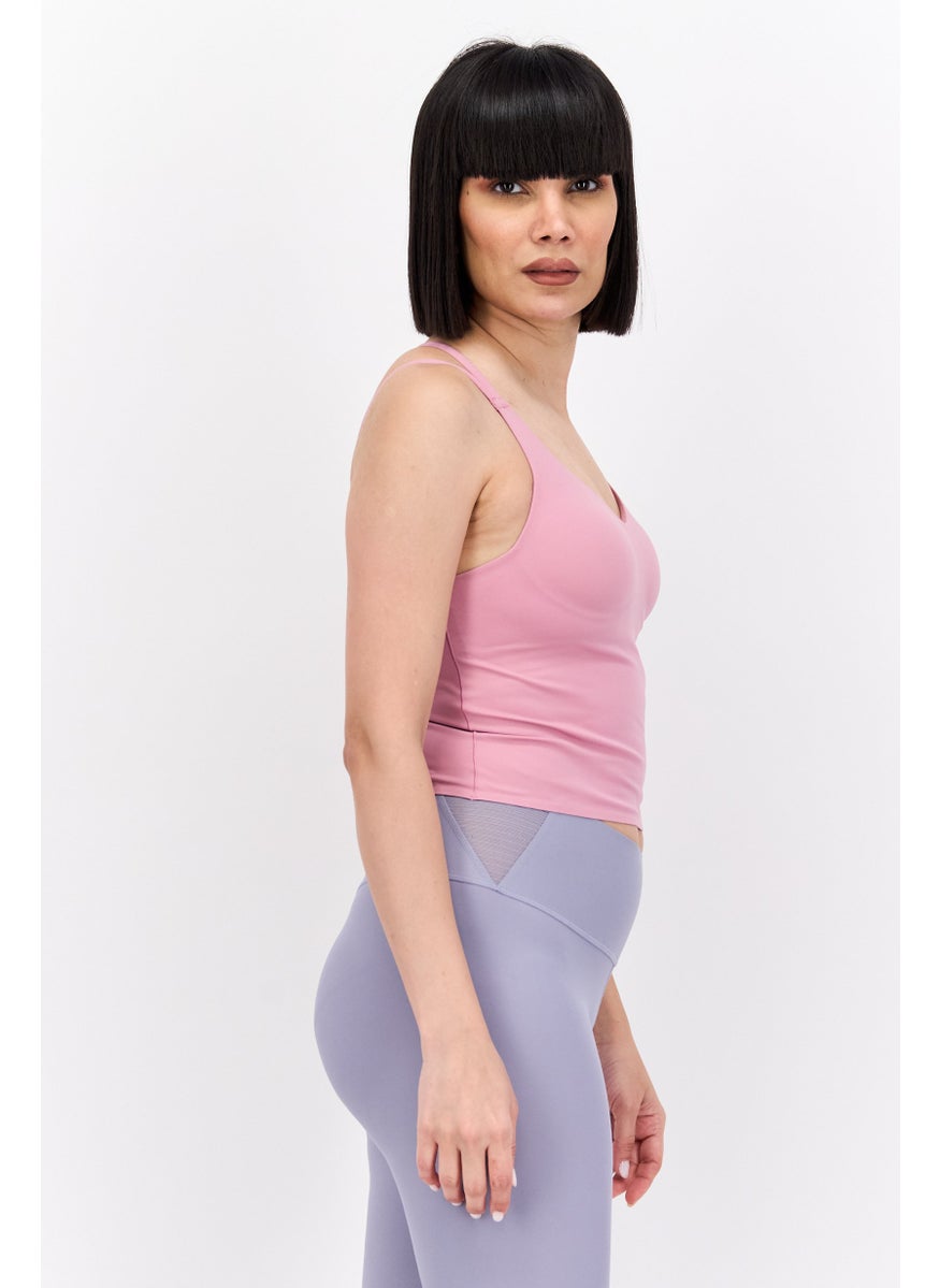 SKECHERS Women Sportswear Fit Sleeveless Padded Yoga Tank Top, Lilac  - Image 4