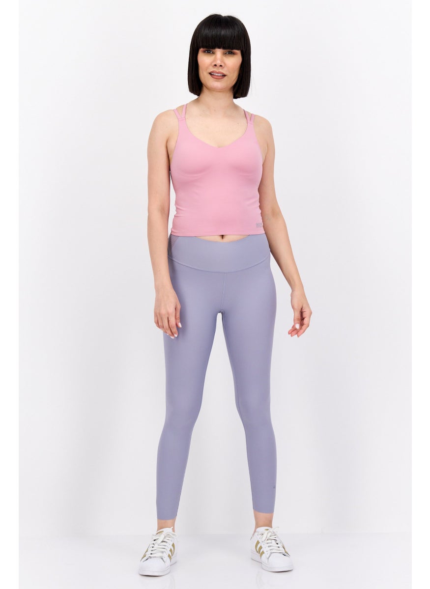 SKECHERS Women Sportswear Fit Sleeveless Padded Yoga Tank Top, Lilac  - Image 2