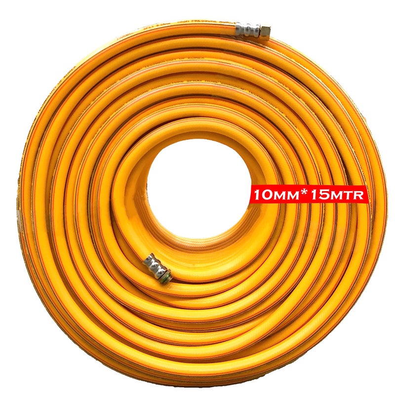 DVI 5 Layered Heavy Duty High pressure hose pipe for bike/car wash, gases, pesticides spray, water delivery, household cleaning, paint booths. (10 MM, DVI (10MM) 15 MTR HOSE PIPE) - Image 2