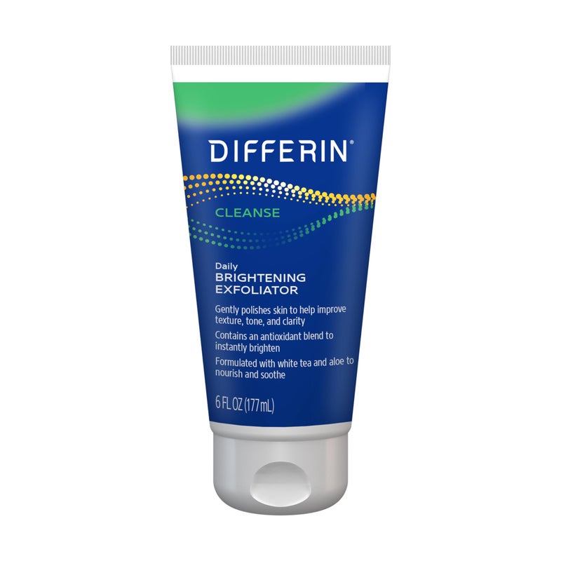 Differin Face Scrub Daily Brightening Exfoliator, Improves Tone and Texture for Acne Prone Skin, Green, 6 Fl Oz (Packaging May Vary) - Image 1