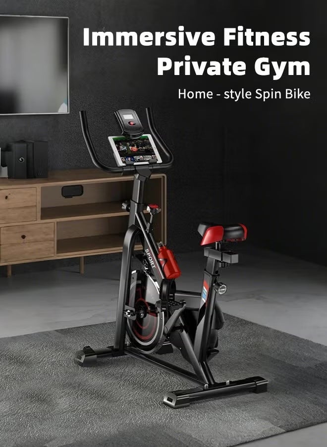 Favarey New Exercise Bike with iPad Holder, Home Gym Exercise Bike with LCD Screen and Professional Seat - Image 2