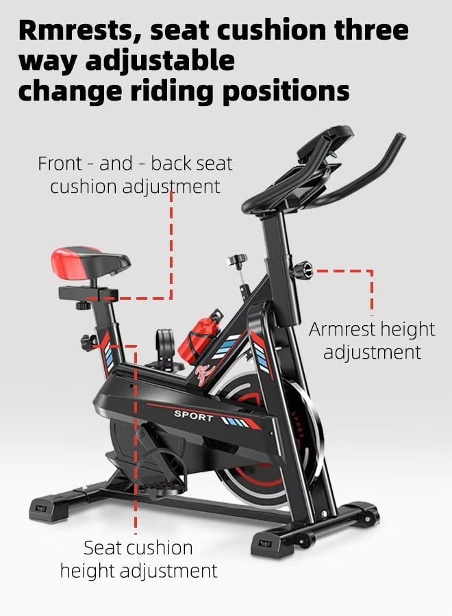 Favarey New Exercise Bike with iPad Holder, Home Gym Exercise Bike with LCD Screen and Professional Seat - Image 5