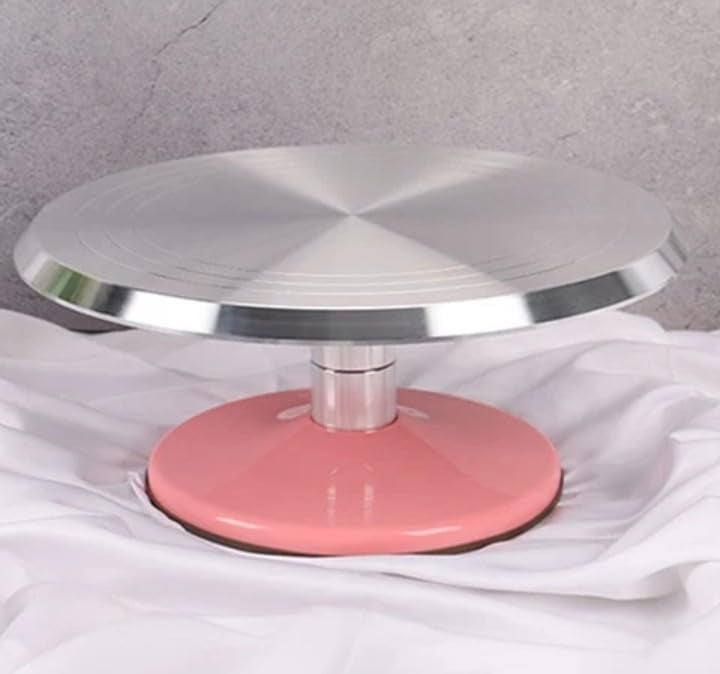 SHOAIB Smooth Rotating Turntable for Cake and Cupcakes Decoration1 Pcs Cake Decorating Turntable Metal Cake Stand - Image 2