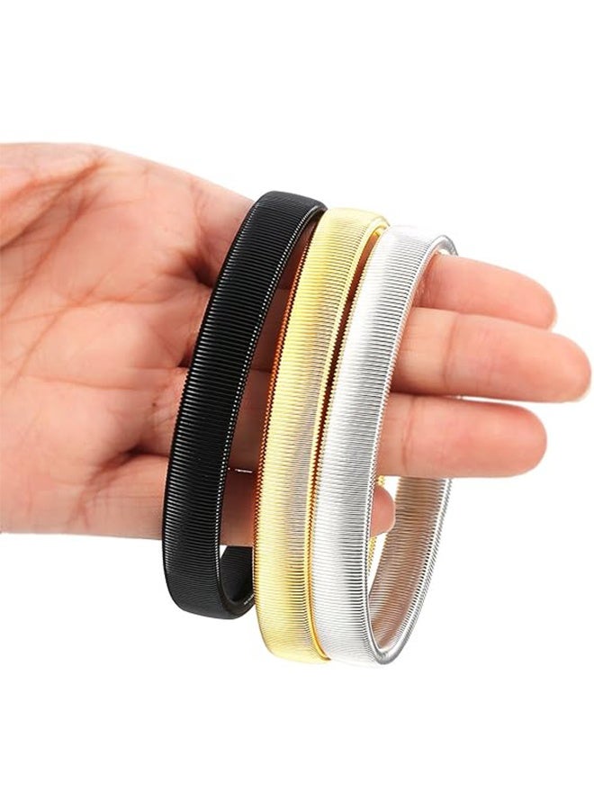 3 أزواج من حمالات أكمام القمصان المطاطية المضادة للانزلاق، أربطة مرنة معدنية للذراع للنساء والرجال - Image 3