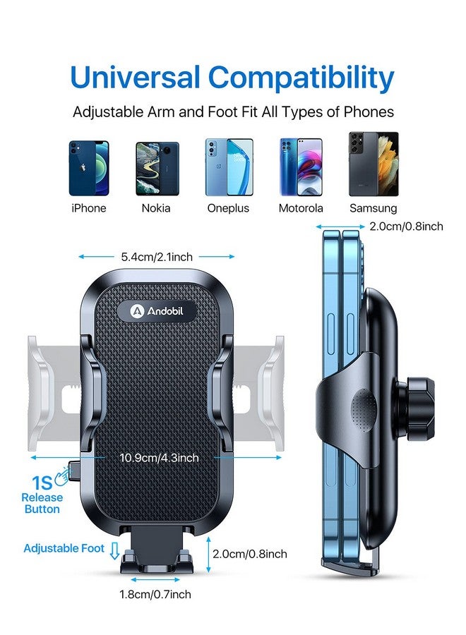 andobil (2024 Upgraded) Andobil Car Phone Mount [Military Sturdy Firmly Grip & Never Slip] Air Vent Cell Phone Holder Car Ultra Stable Easy Used Fits For Iphone 15 14 13 12 Pro Max Android Samsung S24 S23  - Image 4