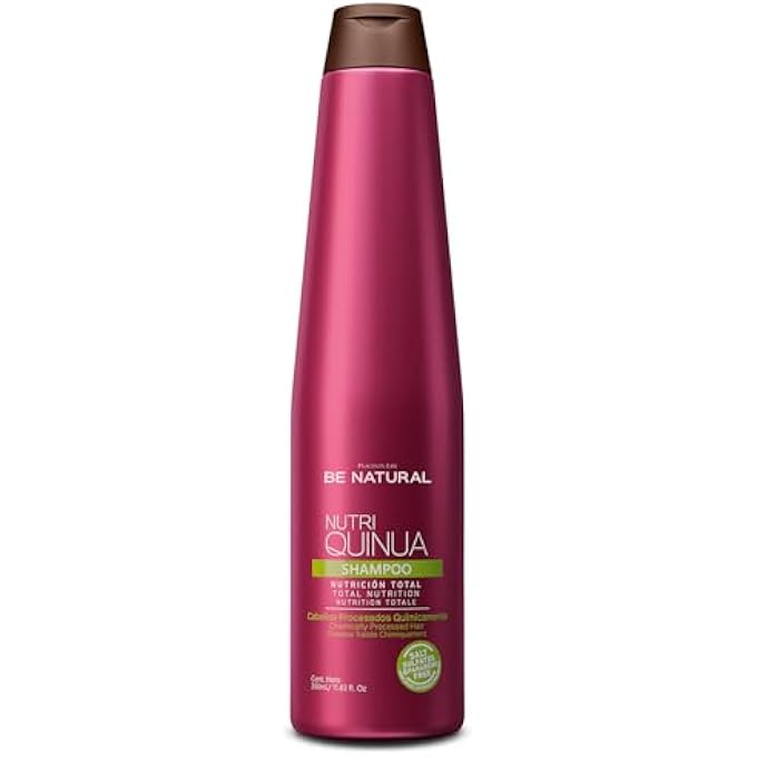 BE NATURAL NUTRI QUINUA SHAMPOO- TOTAL NUTRITION SHAMPOO FOR CHEMICALLY PROCESSED HAIR- 350 ML/ 11.83 FL.OZ. (NUTRI QUINUA SHAMPOO) - Image 1