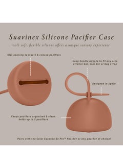 SUAVINEX Suavinex Color Essence Silicone Baby Pacifier Case, Made with 100% Soft Flexible Silicone, Baby Pacifier Holder, Baby Accessories, (Sunset Orange)  - Image 3