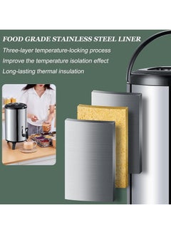 Generic Keep Cold Drinks Cold and hot Drinks hot, Stainless Steel Insulated Beverage Dispenser, with Thermal hot Milk Dispenser, Ideal for picnics, Parties and buffets,Silver,8L  - Image 4