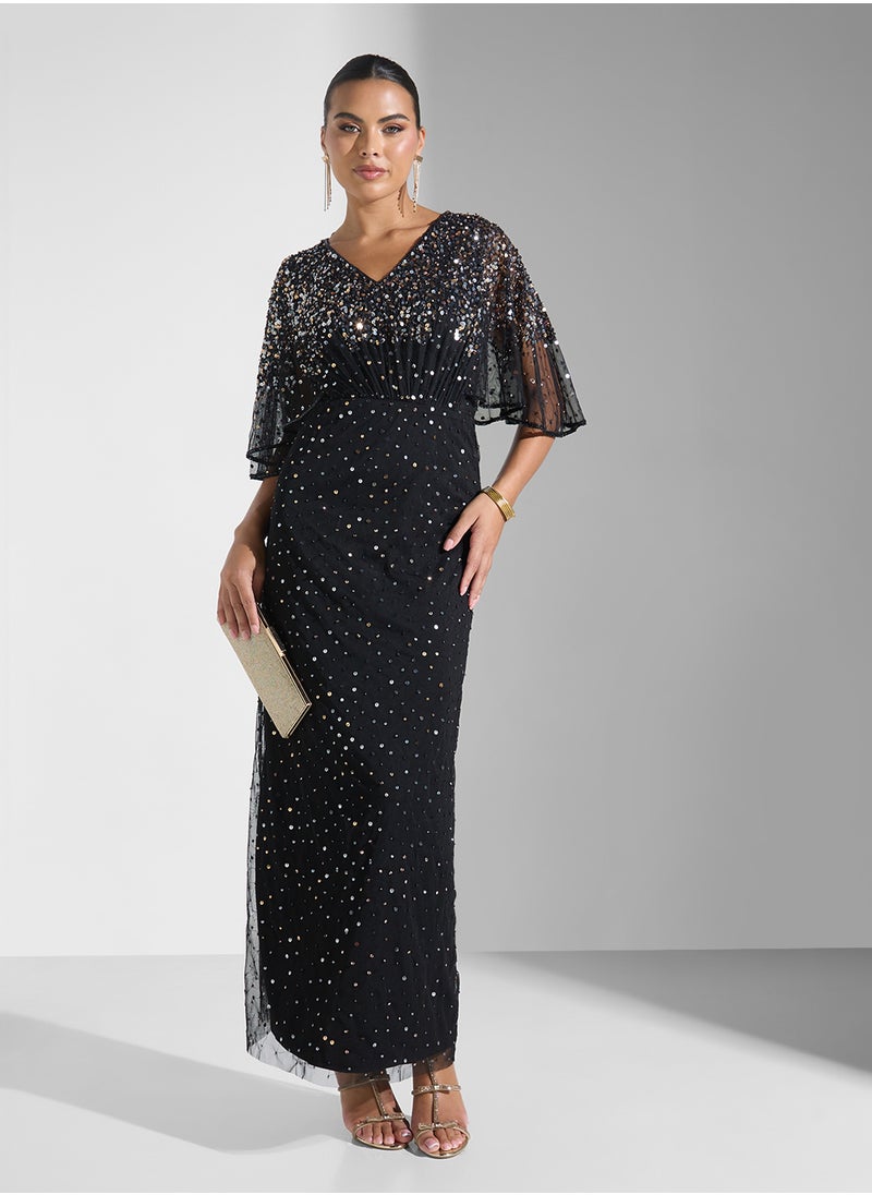 Namshi x Embellished Evening Dress  - Image 5